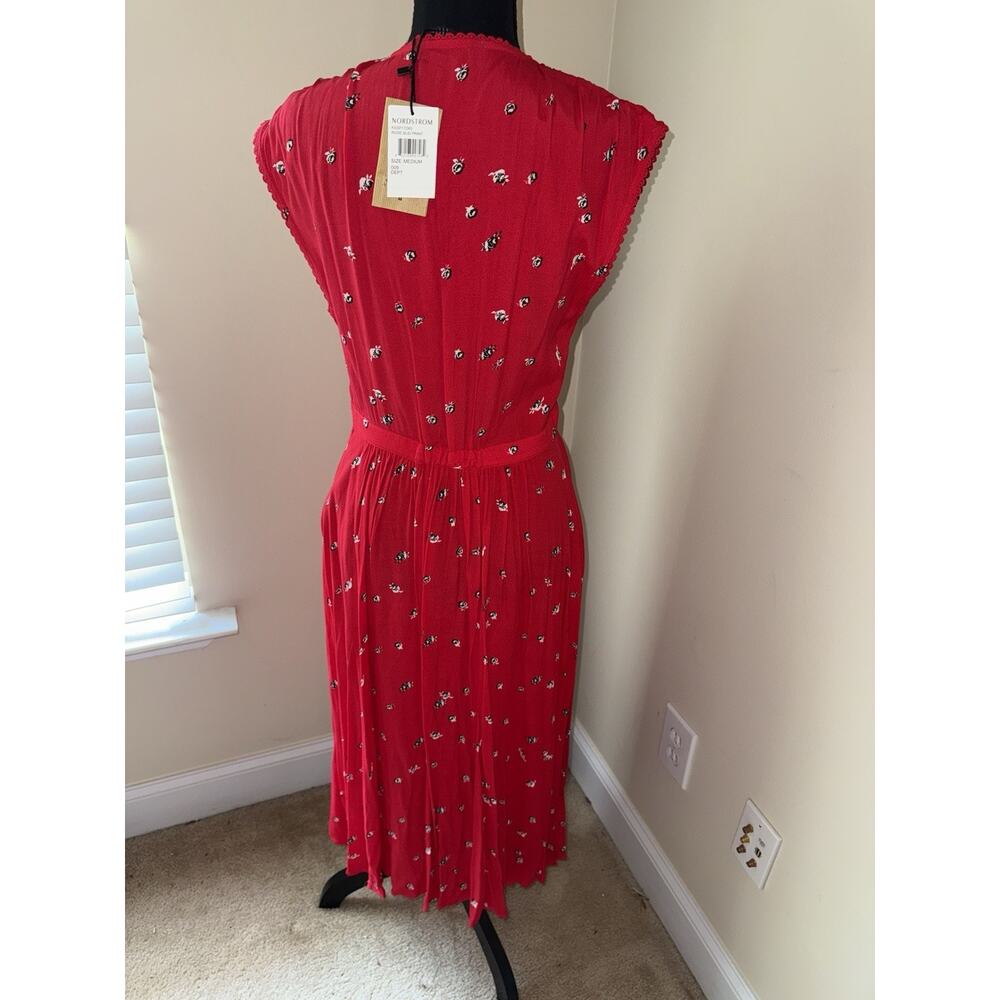Nordstrom Red Floral Midi Dress - Picture 5 of 6